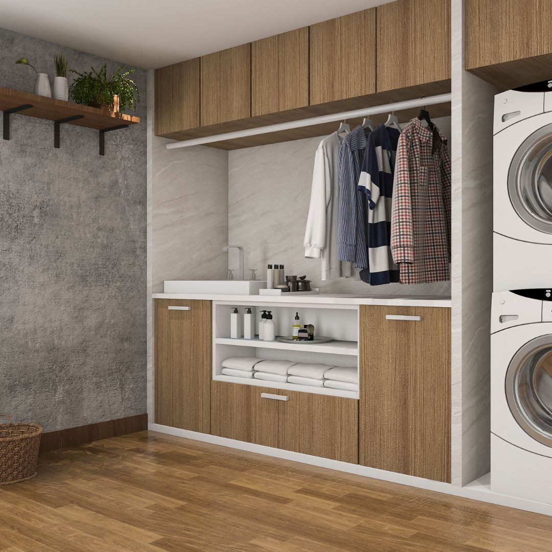 Laundry Room Cabinets in Baskerville